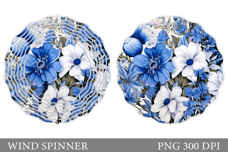 Wildflowers Wind Spinner Design. Floral Wind Spinner