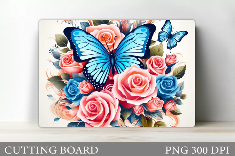 Butterfly Cutting Board. Flower Cutting Board Sublimation