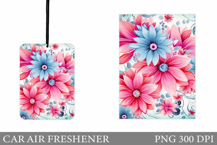 Flowers Car Air Freshener. Car Air Freshener Sublimation