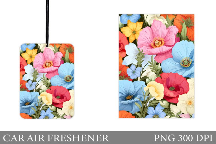Flowers Car Air Freshener. Car Air Freshener Sublimation