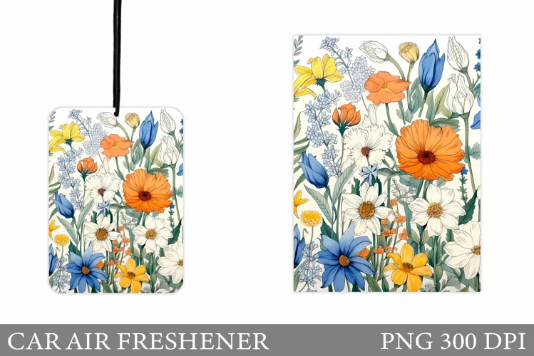 Wildflowers Car Air Freshener. Summer Car Air Freshener