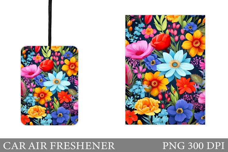 Floral Car Air Freshener. Flowers Car Air Freshener Design