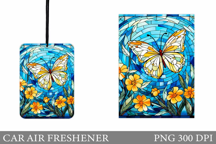 Butterfly Car Air Freshener Design. Butterfly Sublimation