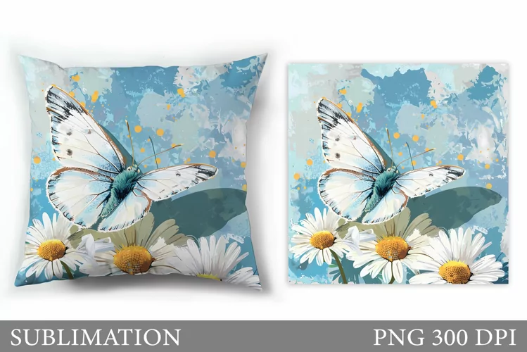Butterfly Pillow Sublimation. Butterfly Sublimation