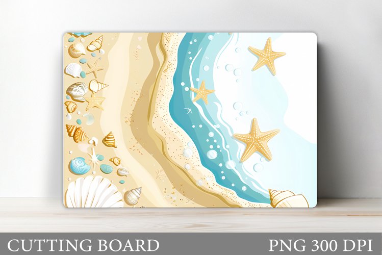 Sea Cutting Board Sublimation. Starfish Cutting Board Design