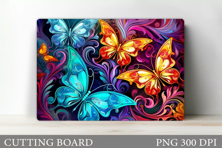 Butterflies Cutting Board. Kitchen Cutting Board Design