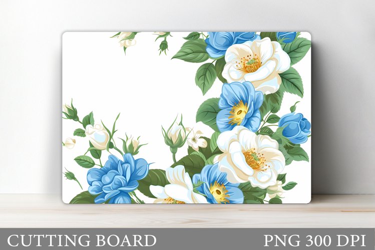 Flowers Cutting Board Design. Summer Cutting Board example image 1