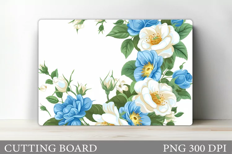 Flowers Cutting Board Design. Summer Cutting Board