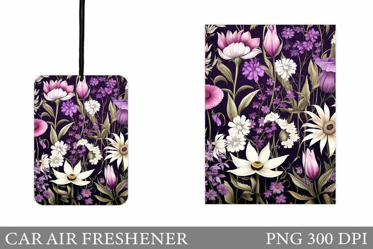 Floral Car Air Freshener. Flowers Car Air Freshener Design