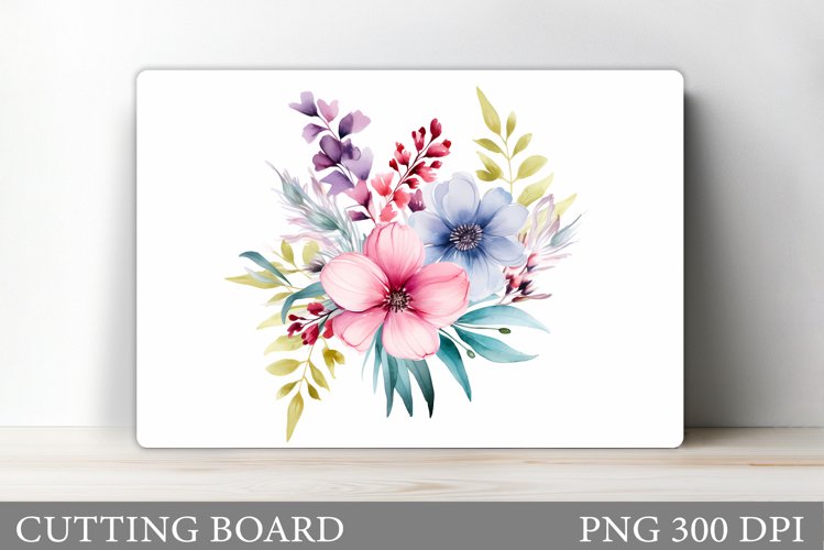 Flowers Cutting Board. Floral Cutting Board Design example image 1