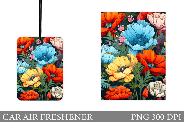 Floral Car Air Freshener. Flowers Car Air Freshener Design
