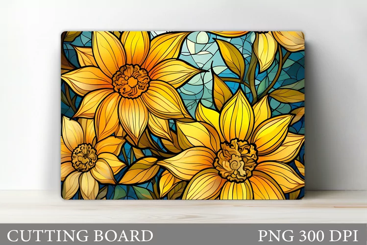 Flowers Cutting Board. Kitchen Cutting Board Sublimation