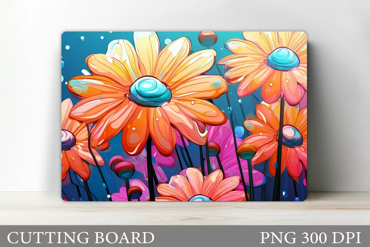 Flowers Cutting Board Design. Flowers Kitchen Cutting Board