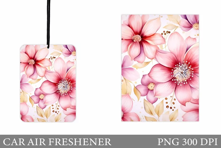 Floral Car Air Freshener. Flowers Car Air Freshener Design