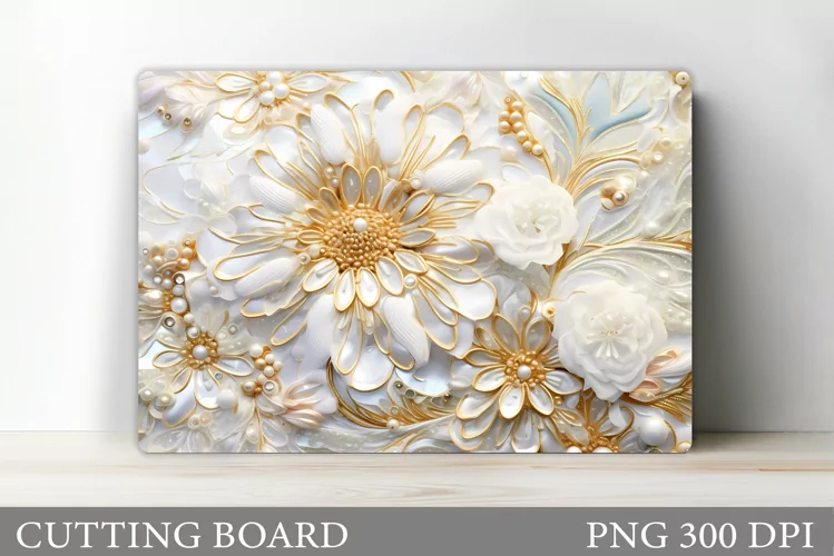 3D Flowers Cutting Board. Flowers Kitchen Cutting Board