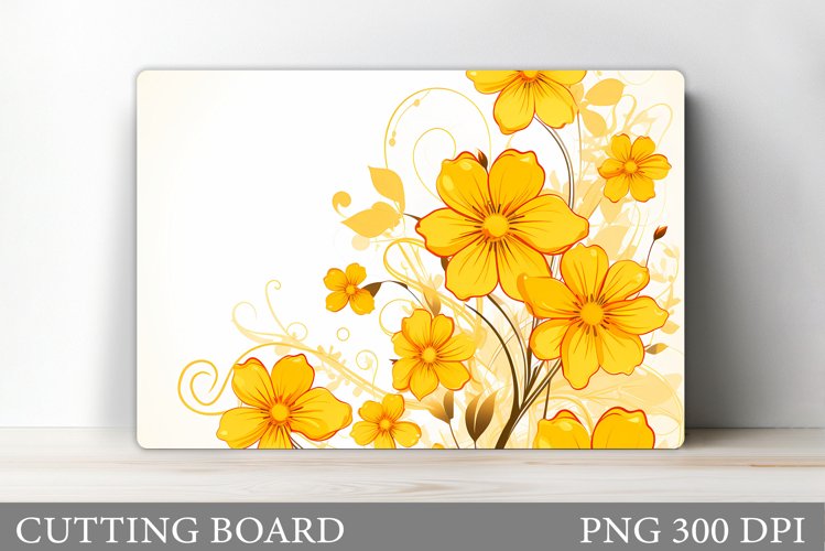 Flowers Cutting Board. Kitchen Cutting Board Sublimation example image 1
