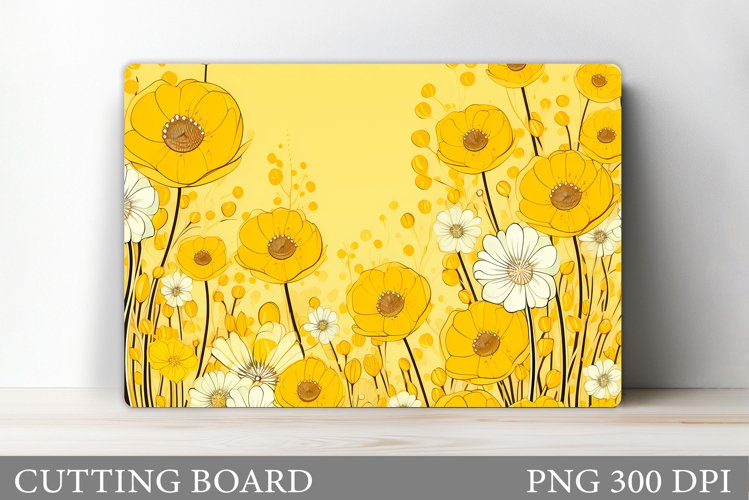 Flowers Cutting Board. Kitchen Cutting Board Sublimation example image 1