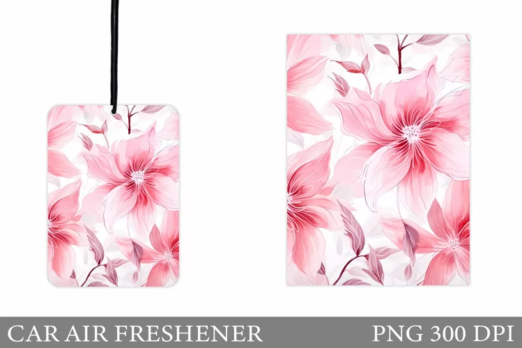 Floral Car Air Freshener. Flowers Car Air Freshener Design