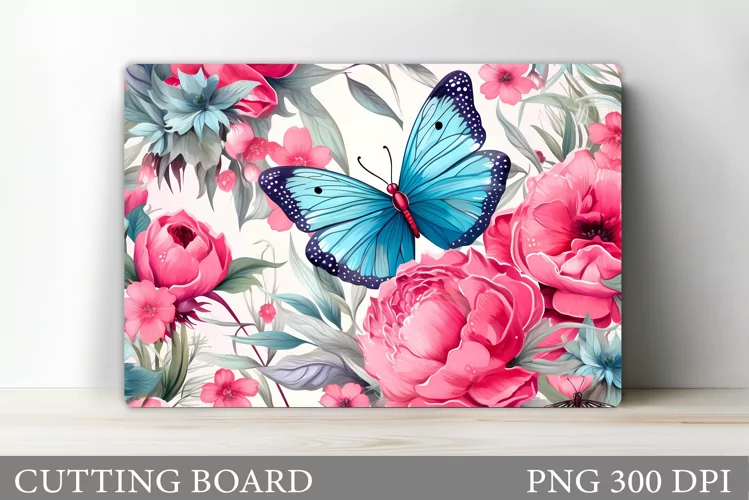 Butterfly Cutting Board. Flower Cutting Board Sublimation