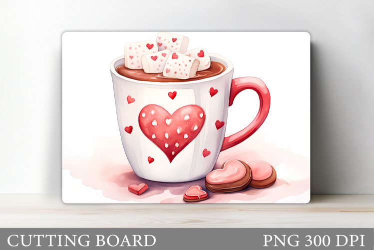 Valentines Drink Cutting Board. Kitchen Cutting Board Design