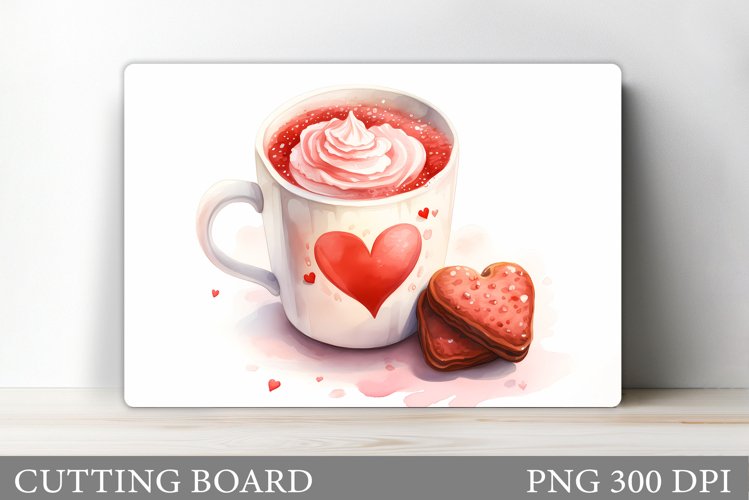 Drink Cutting Board Design. Valentine Cookies Cutting Board example image 1