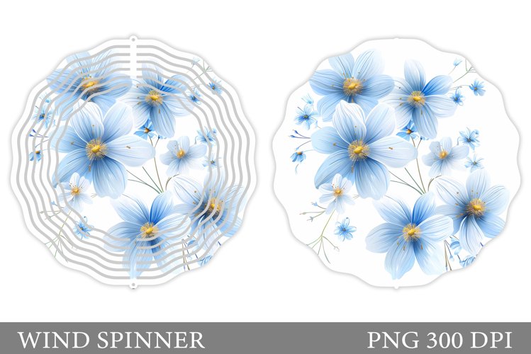 Flowers Wind Spinner Design. Floral Wind Spinner Sublimation example image 1