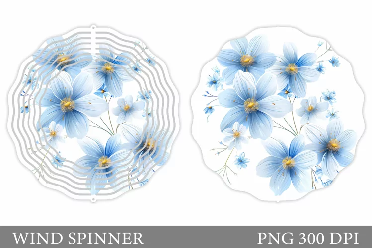 Flowers Wind Spinner Design. Floral Wind Spinner Sublimation