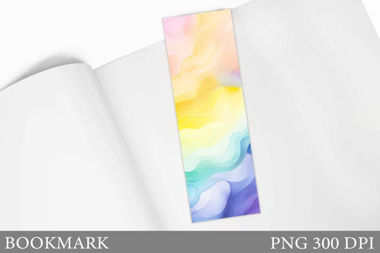 Watercolor Bookmark Design. Abstract Bookmark Sublimation