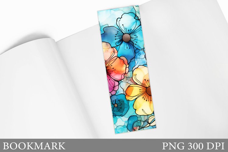Floral Bookmark Design. Flowers Bookmark Sublimation