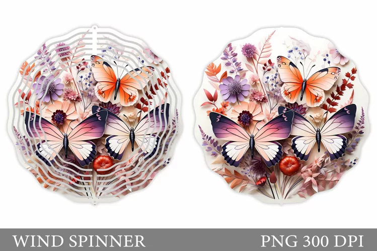 Butterflies Wind Spinner. Butterflies Wind Spinner Design