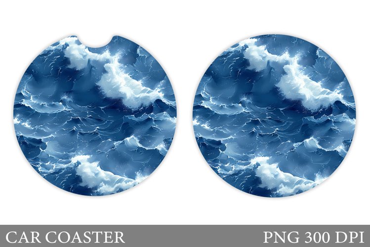 Sea Car Coaster Sublimation. 3D Sea Car Coaster Design