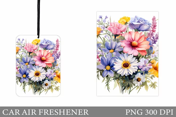 Flowers Car Air Freshener. Floral Car Air Freshener Design