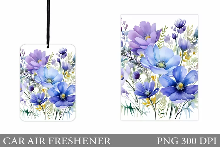 Flowers Car Air Freshener. Car Air Freshener Sublimation