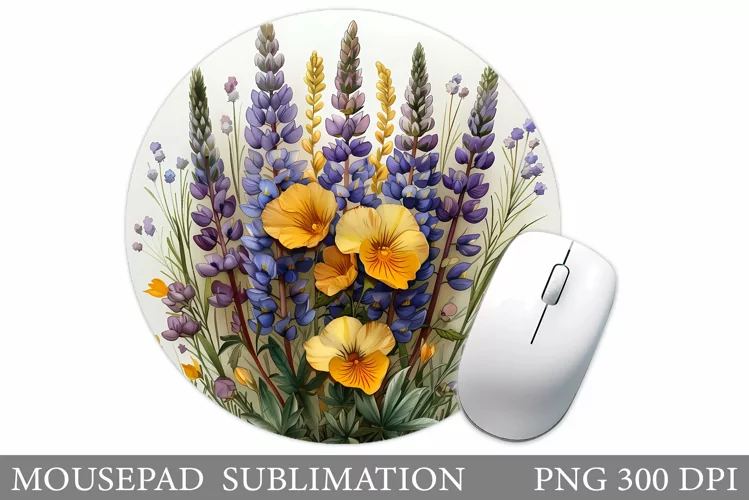 Floral Mouse Pad Sublimation. Flowers Mouse Pad Design