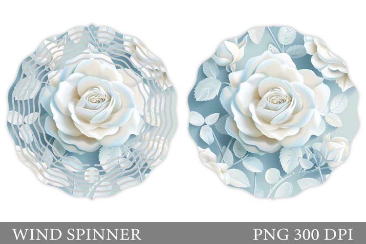 Roses Wind Spinner Design. Flowers Wind Spinner Sublimation example image 1