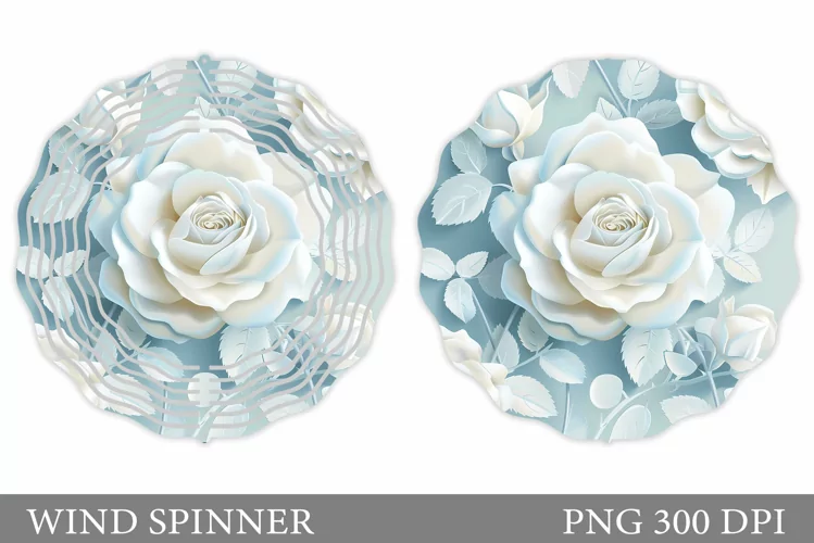 Roses Wind Spinner Design. Flowers Wind Spinner Sublimation