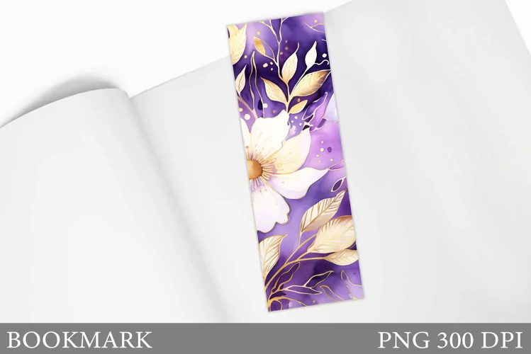 Floral Bookmark Design. Flowers Bookmark Sublimation