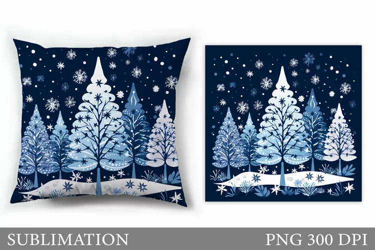 Christmas Tree Pillow Design. Christmas Tree Sublimation