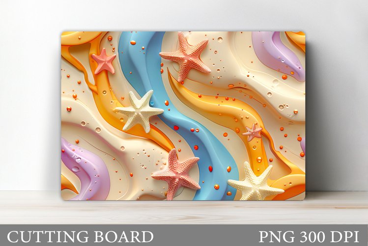Sea Cutting Board. Starfish Cutting Board Sublimation