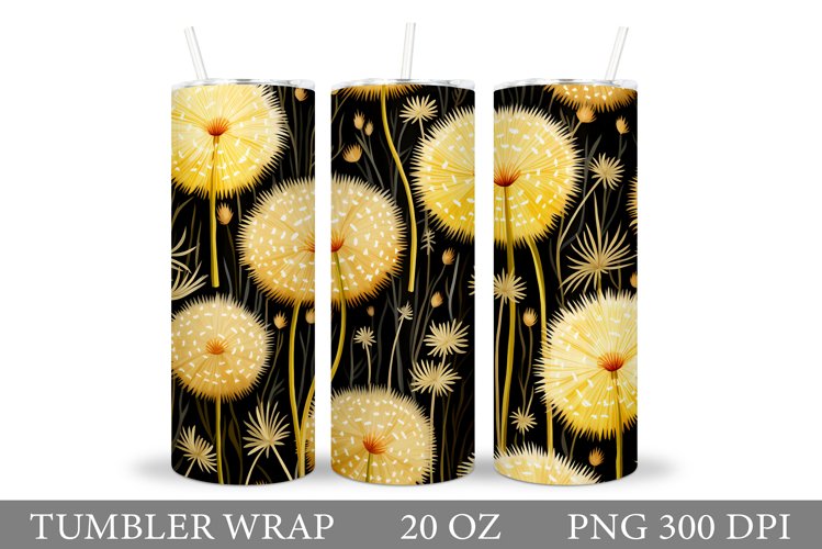 Dandelions Flowers Tumbler. Flowers Tumbler Design