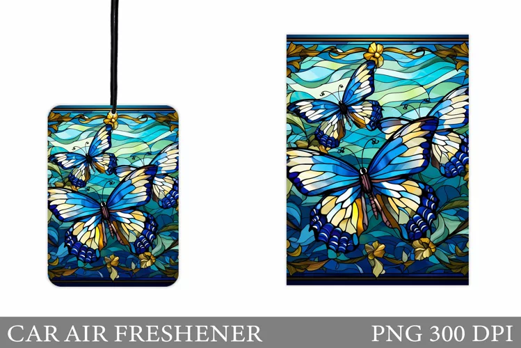 Butterflies Car Air Freshener. Butterflies Sublimation