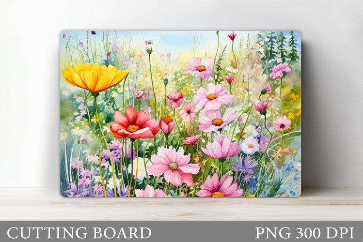 Wildflowers Cutting Board. Flowers Cutting Board Design