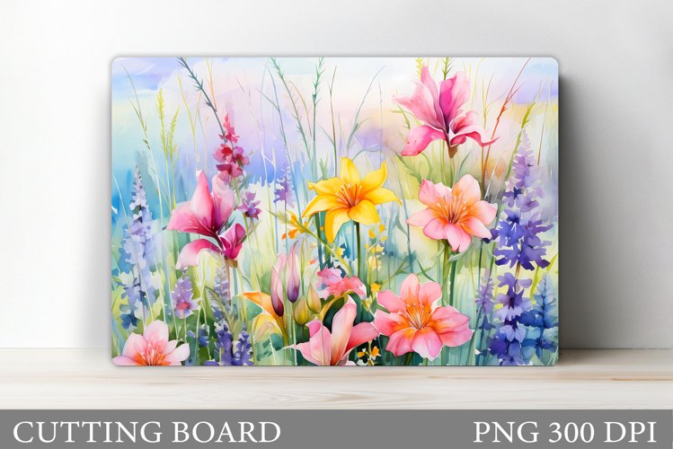 Wildflowers Cutting Board. Flowers Kitchen Cutting Board