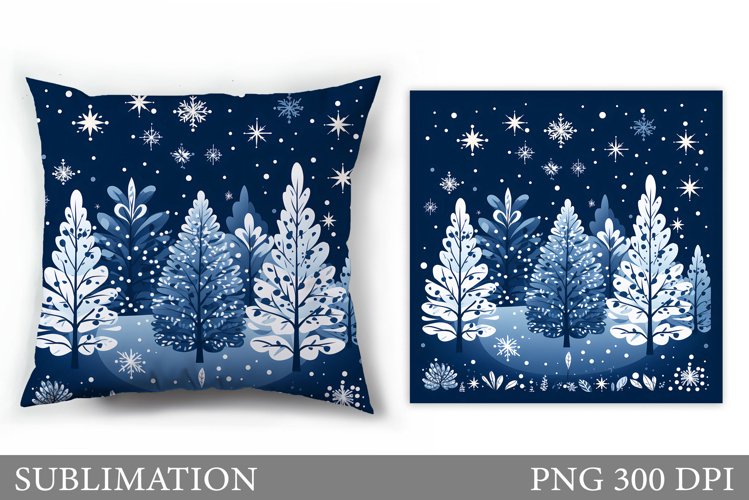 Christmas Tree Pillow Design. Christmas Tree Sublimation example image 1
