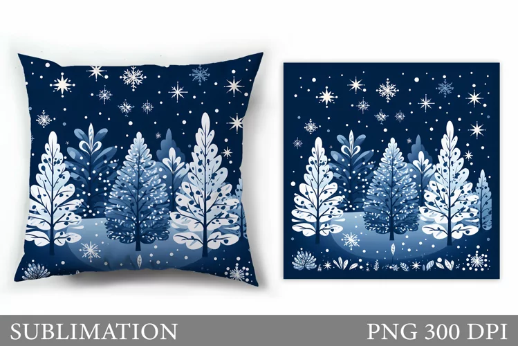 Christmas Tree Pillow Design. Christmas Tree Sublimation
