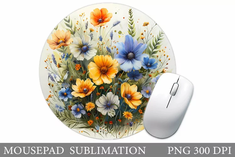 Flowers Mouse Pad Design. Flowers Mouse Pad Sublimation