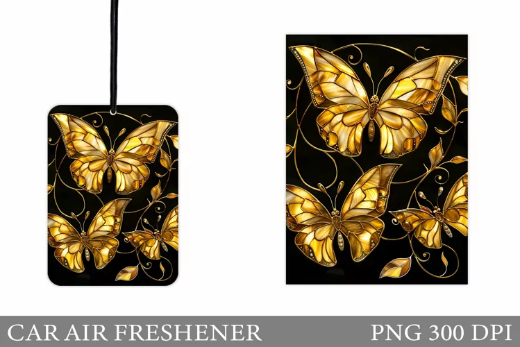 Butterfly Car Air Freshener Design. Butterfly Sublimation