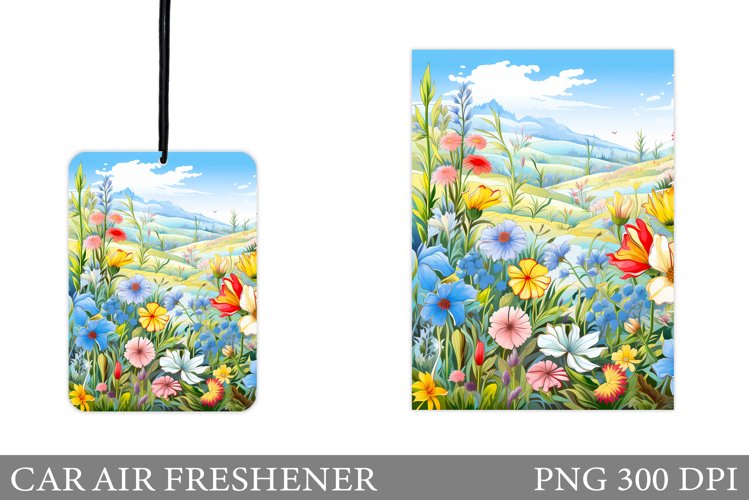 Wildflowers Car Air Freshener. Flowers Car Air Freshener
