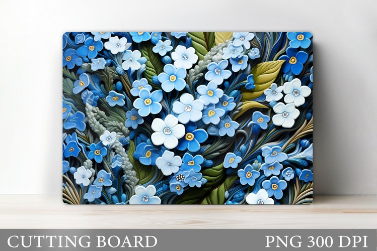 Flowers Cutting Board. Kitchen Cutting Board Template example image 1