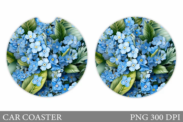 Flowers Car Coaster. 3D Flowers Car Coaster Sublimation